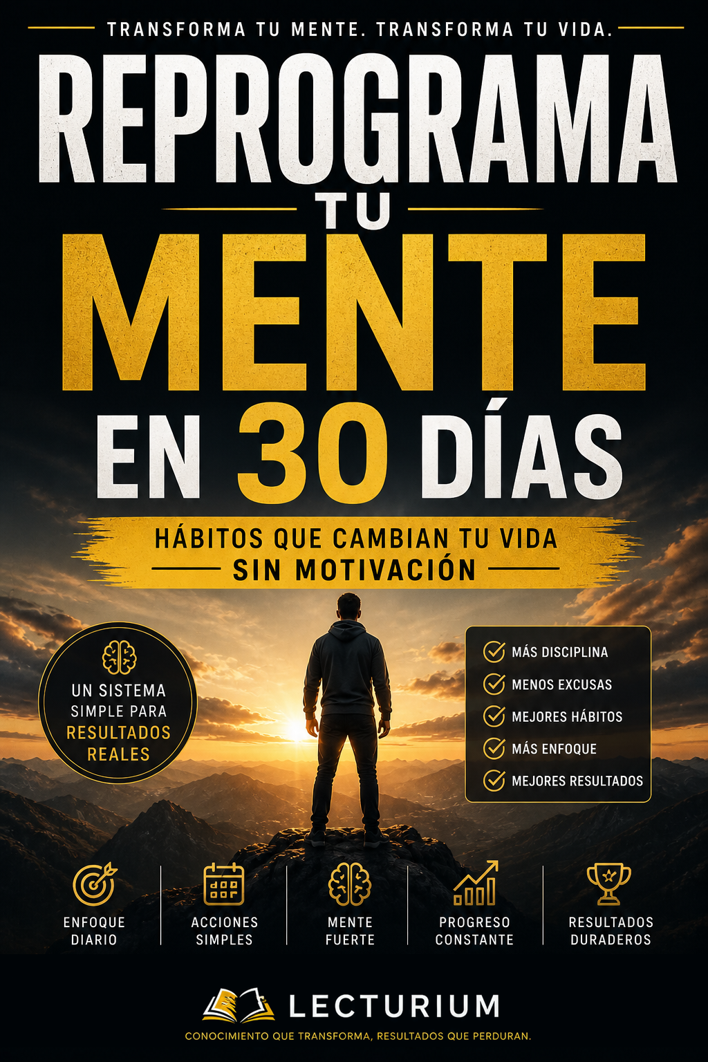 Reprograma tu mente en 30 días: hábitos que cambian tu vida sin motivación